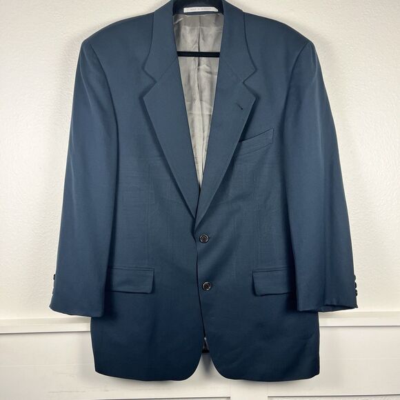 Boss Hugo Boss Blazer Mens 40R Blue Suit Jacket Virgin Wool - Picture 1 of 11